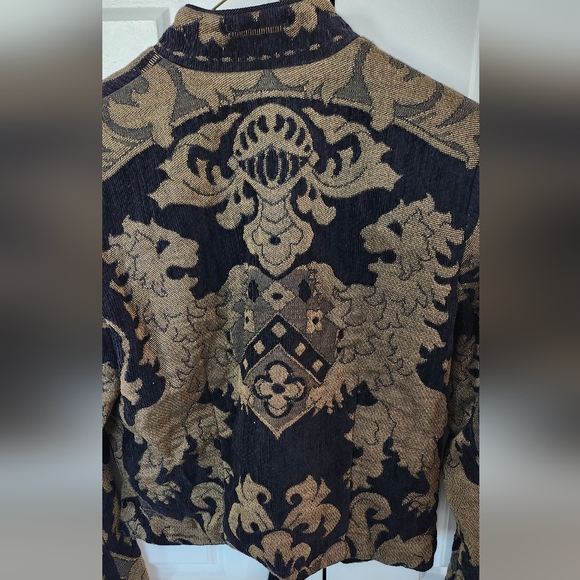NWOT TAPP New York Vintage Rare Lion King Embroided Jacket Size S, 4 Black Gold - Picture 2 of 6